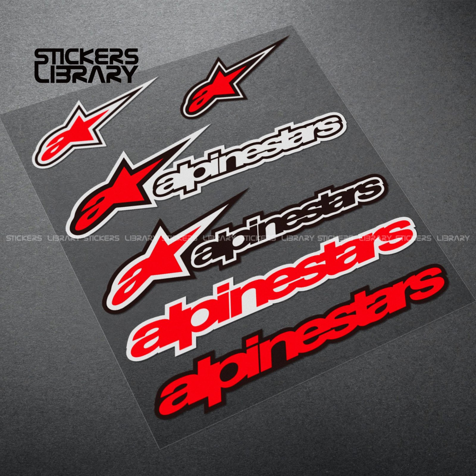 Motorcycle car high quality apinestars stickers equipment sponsor decals VinylMaterial for helmet and lens