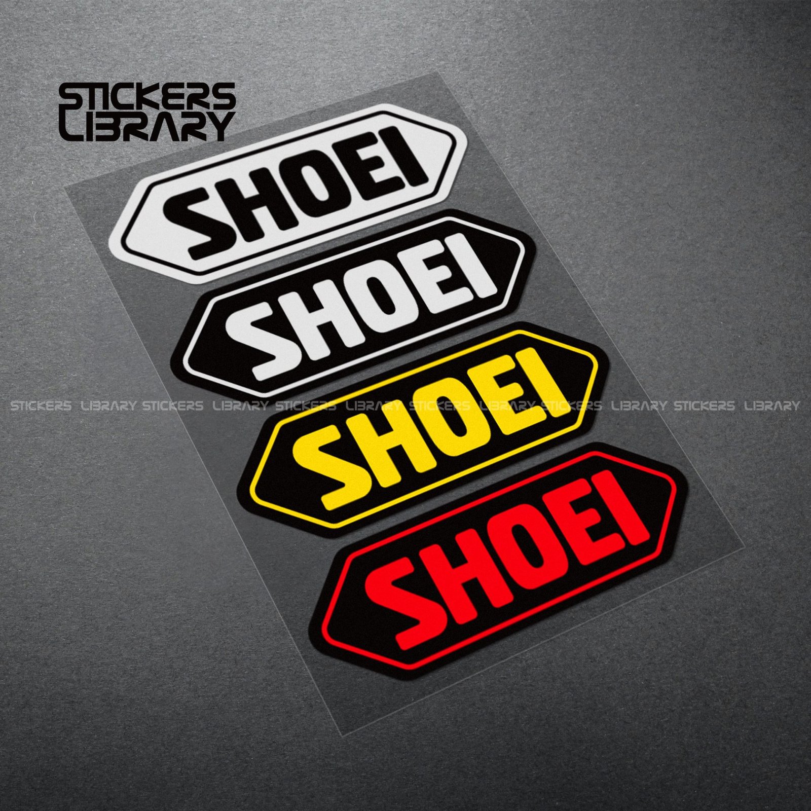 Motorcycle car high quality stickers shoei equipment sponsor decals Vinyl Material for helmet lens