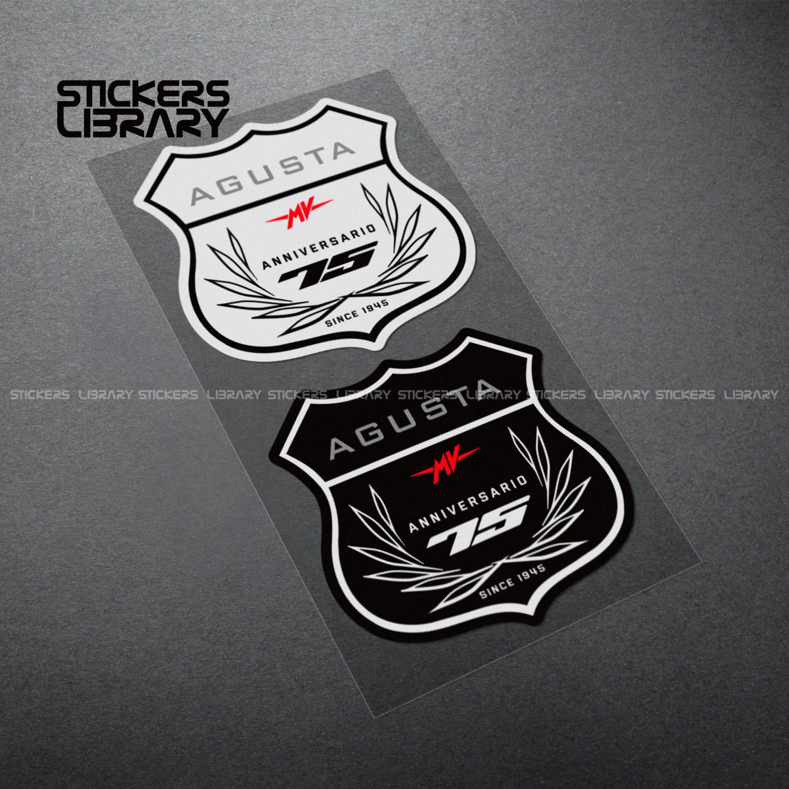 Motorcycle car high quality stickers agusta 75th anniversary decals Vinyl Material