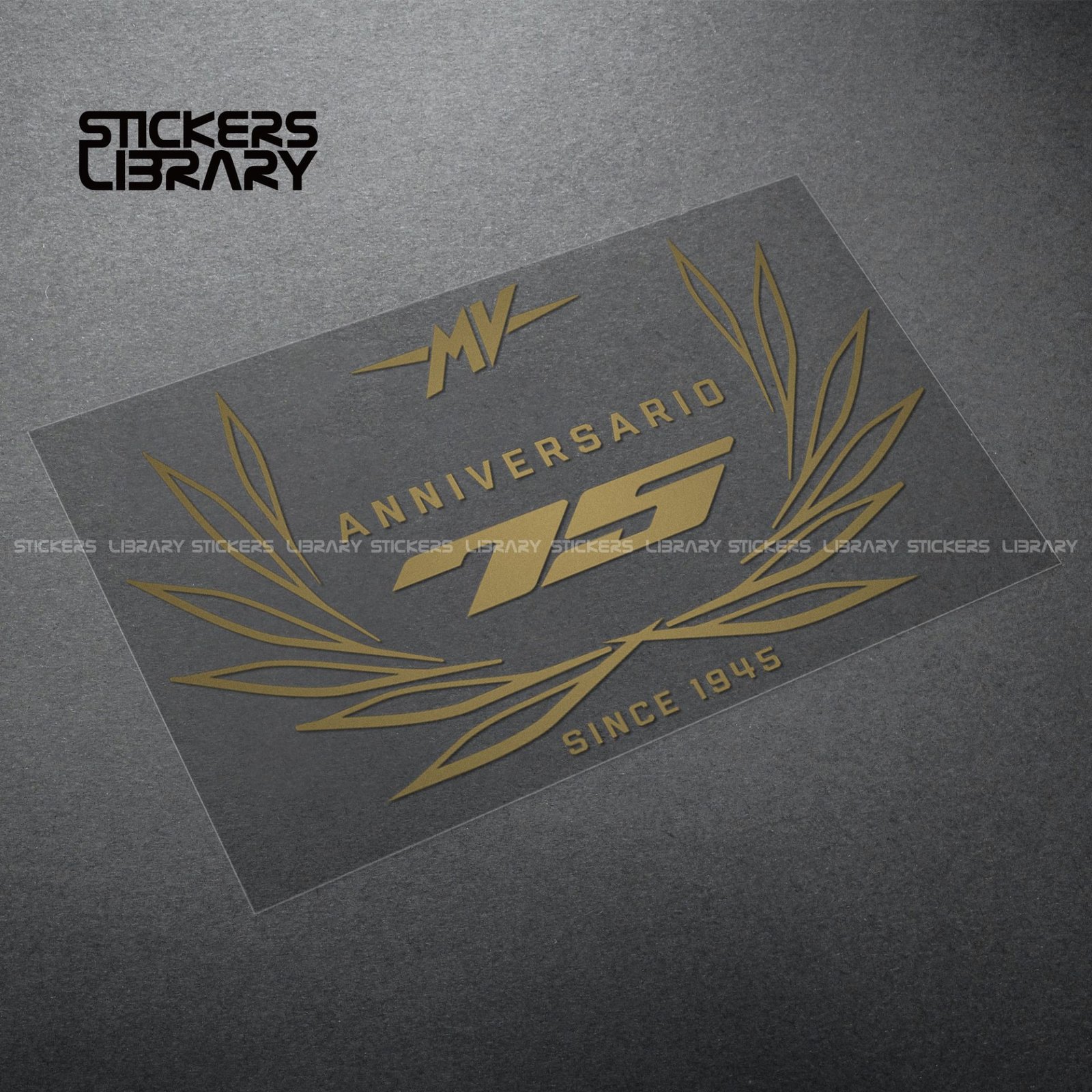 Motorcycle car high quality stickers agusta 75th anniversary decals Vinyl Material