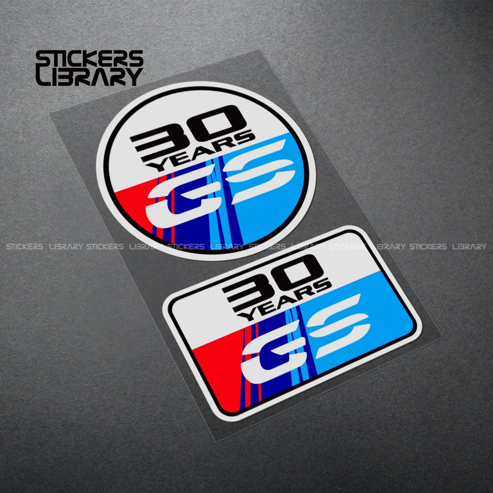 Motorcycle car high quality stickers GS 30 years anniversary decals Vinyl Material for BMW