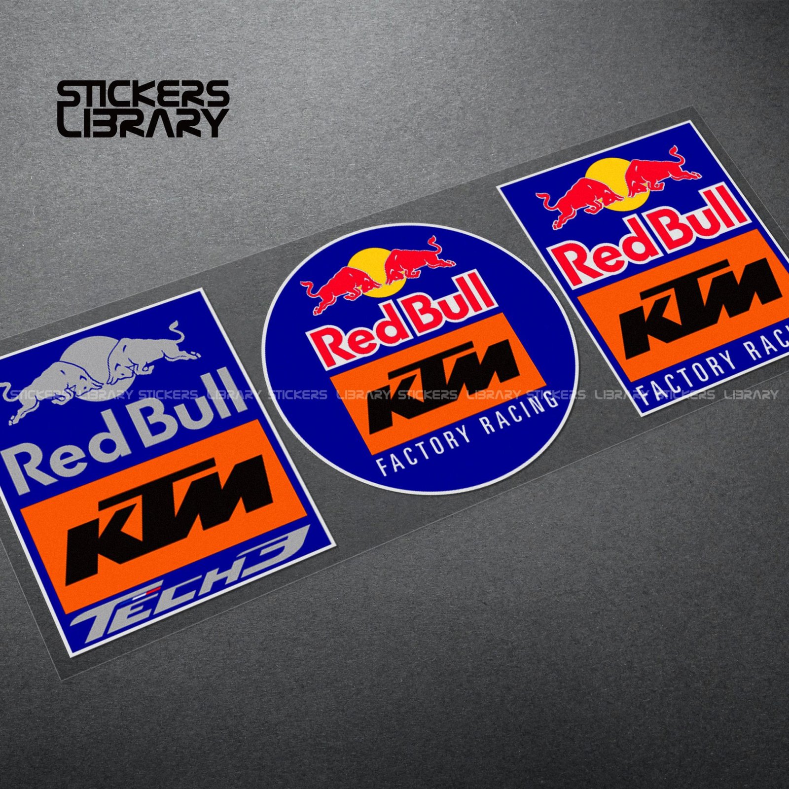 Motorcycle car high quality stickers red bull ktm factory racing sponsor decals Vinyl Material