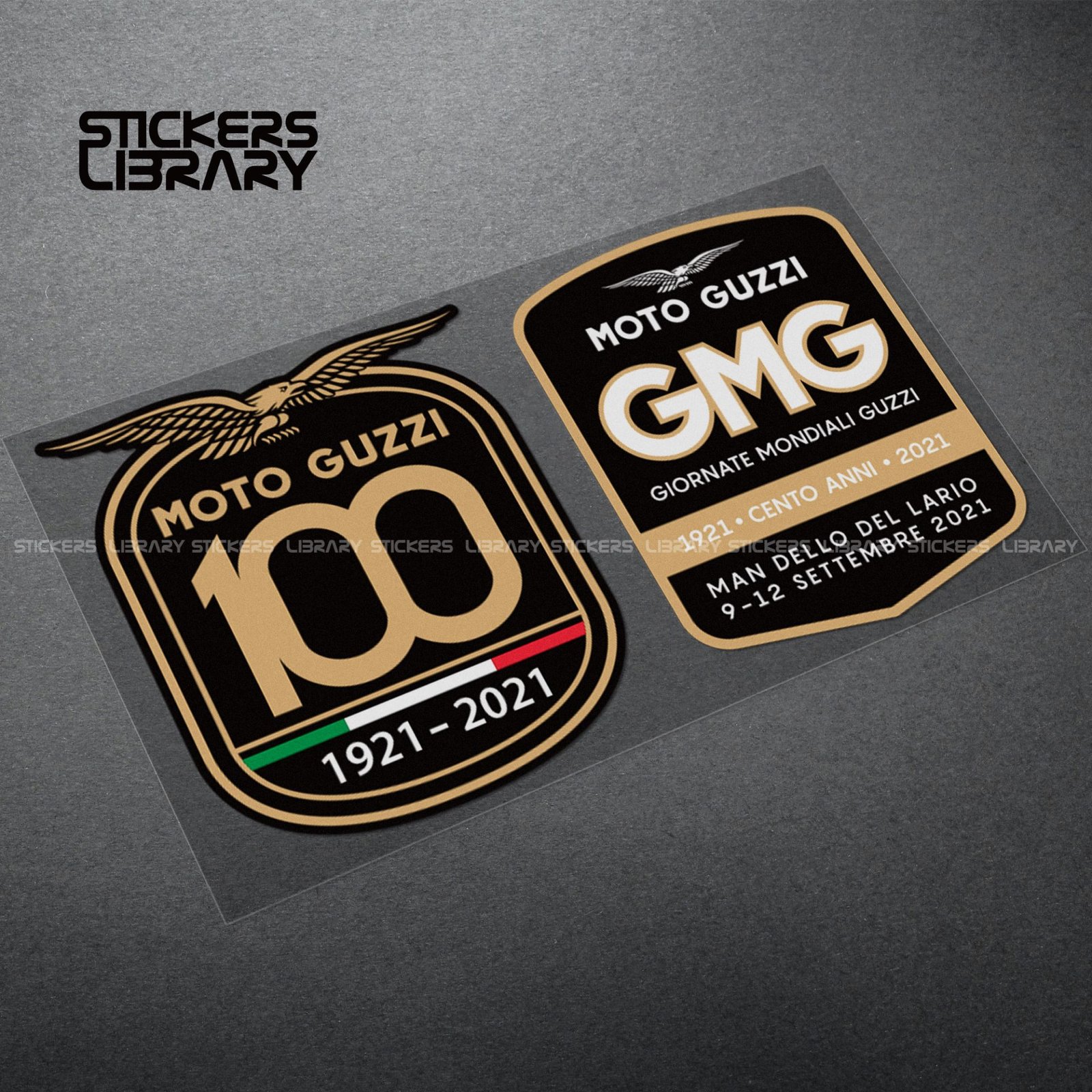 Motorcycle car high quality stickers moto guzzi 100 years anniversary gmg Vinyl Material