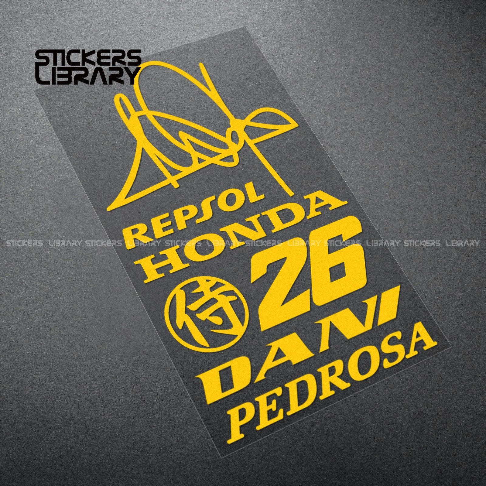Motorcycle car high quality stickers Dani pedrosa 26 motogp sponsor Laptop decals Vinyl Material for honda team