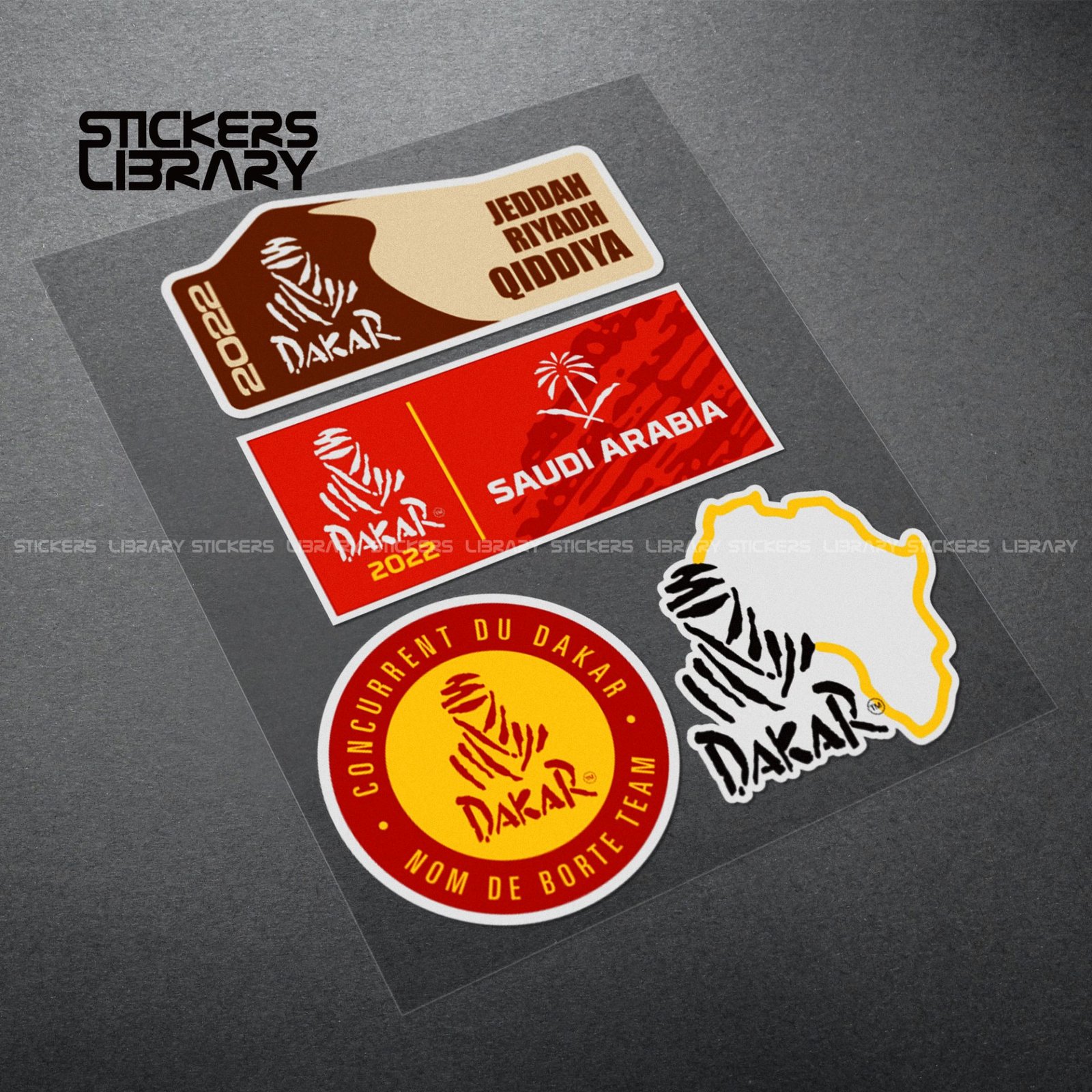 Motorcycle car high quality stickers dakar 2022 sponsor decals Vinyl Material