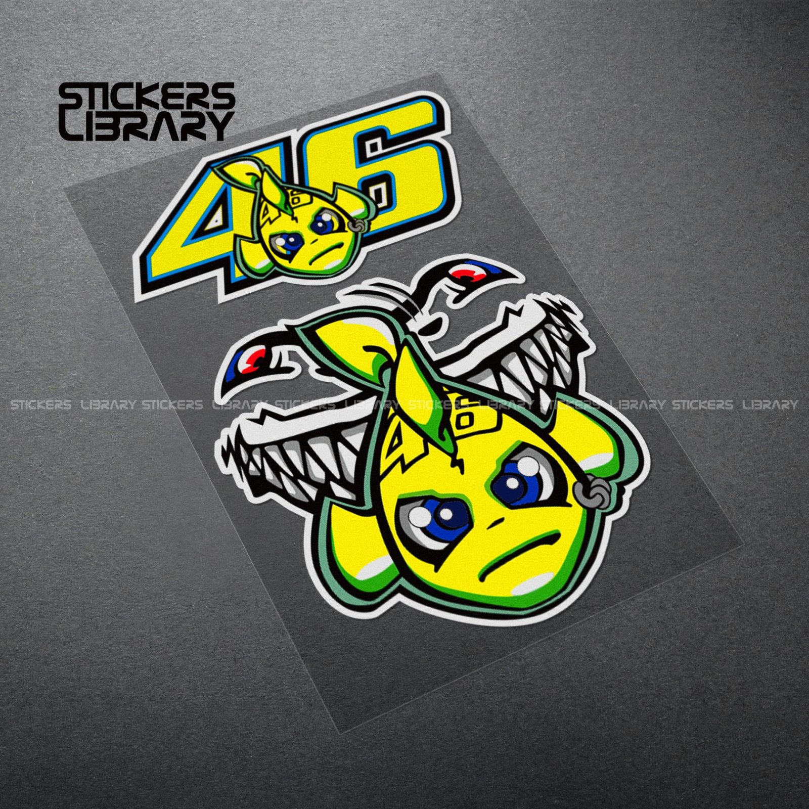Motorcycle car high quality stickers VR 46 rossi big small fish decals Vinyl Material for motogp yamaha racing