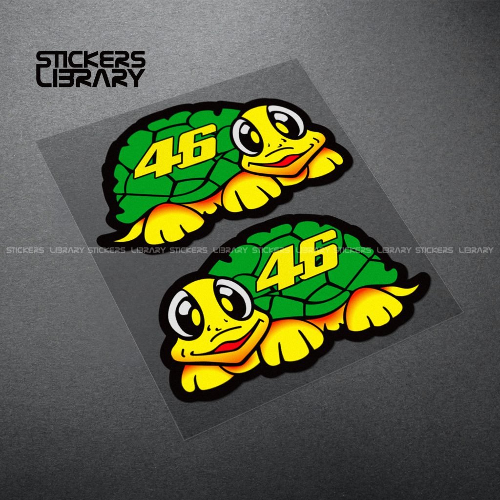 Motorcycle car high quality stickers VR 46 rossi turtle decals Vinyl ...