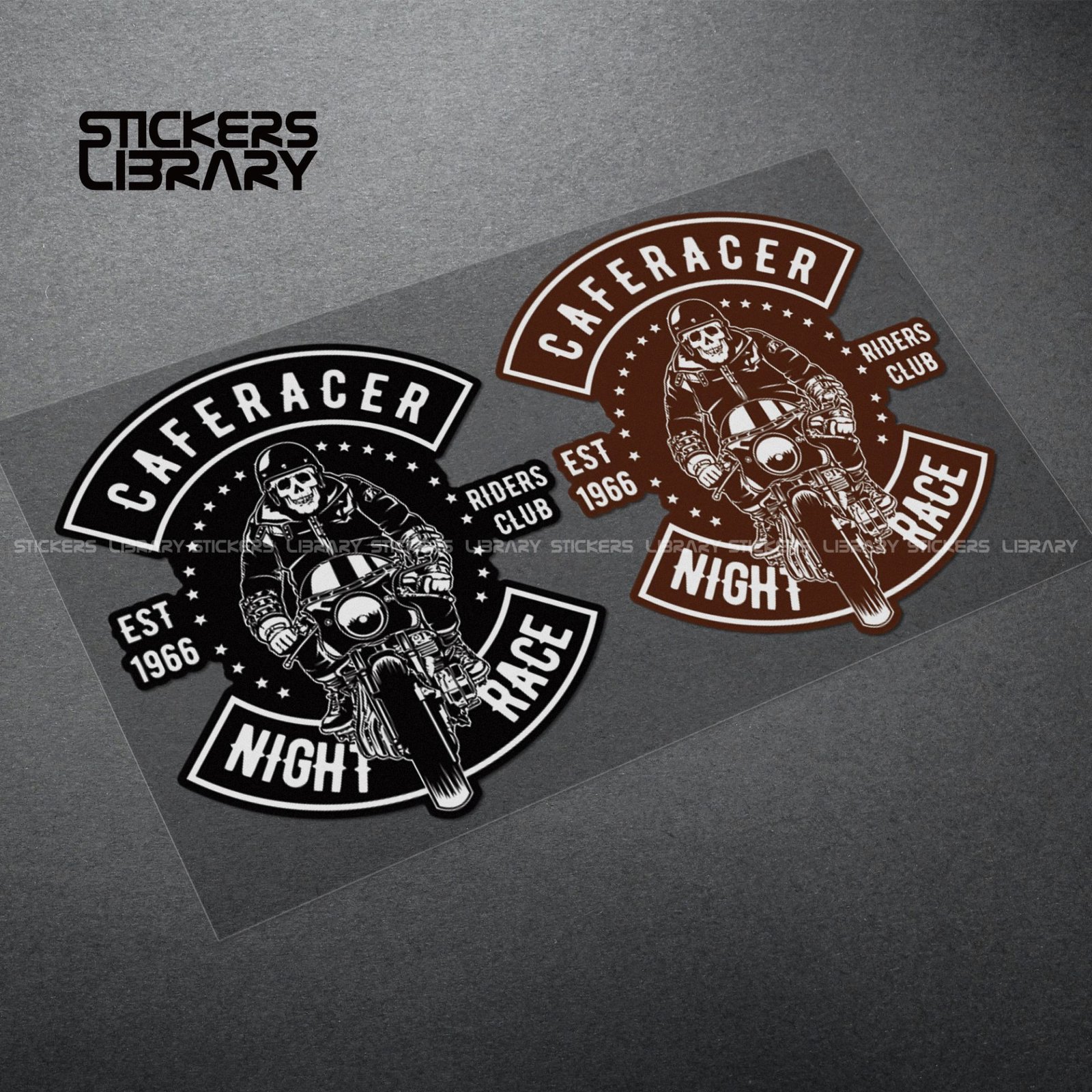 Motorcycle car high quality stickers caferacer nightrace decals Vinyl Material for vintage harley davidson india triumph