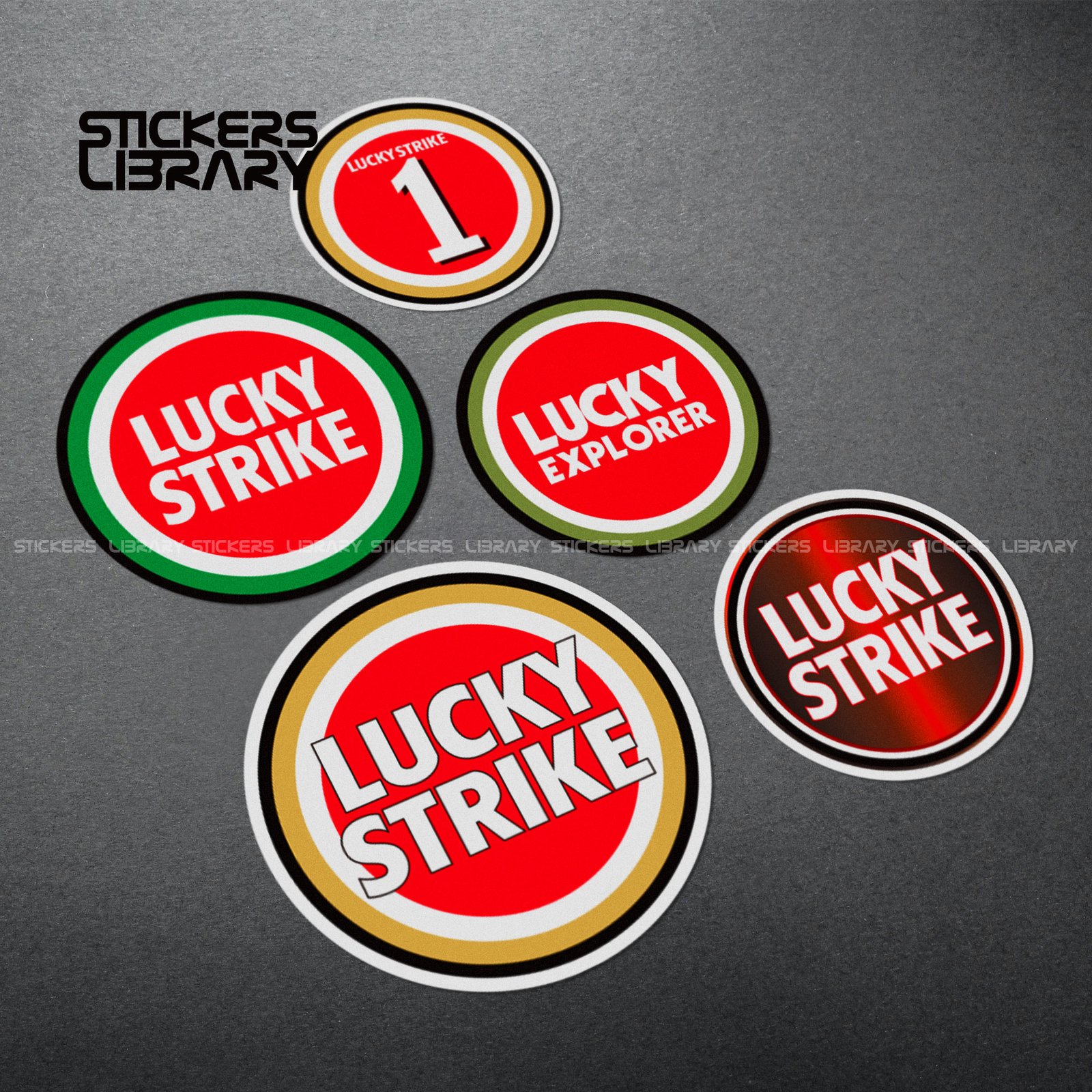 Motorcycle car high quality stickers Lucky stike Laptop decals Vinyl Material