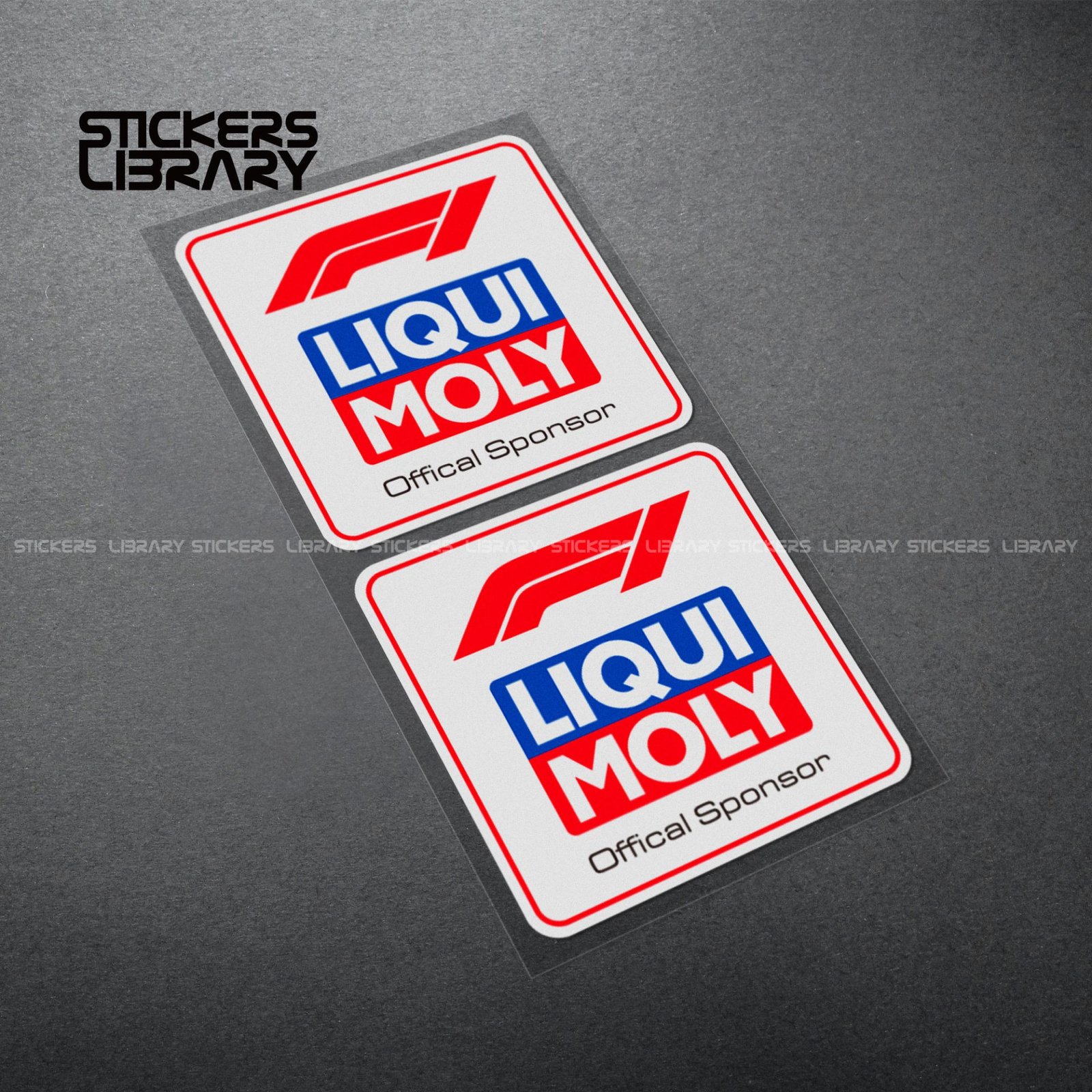 Motorcycle car high quality stickers liqui moly sponsor decals Vinyl Material for f1 engine oil