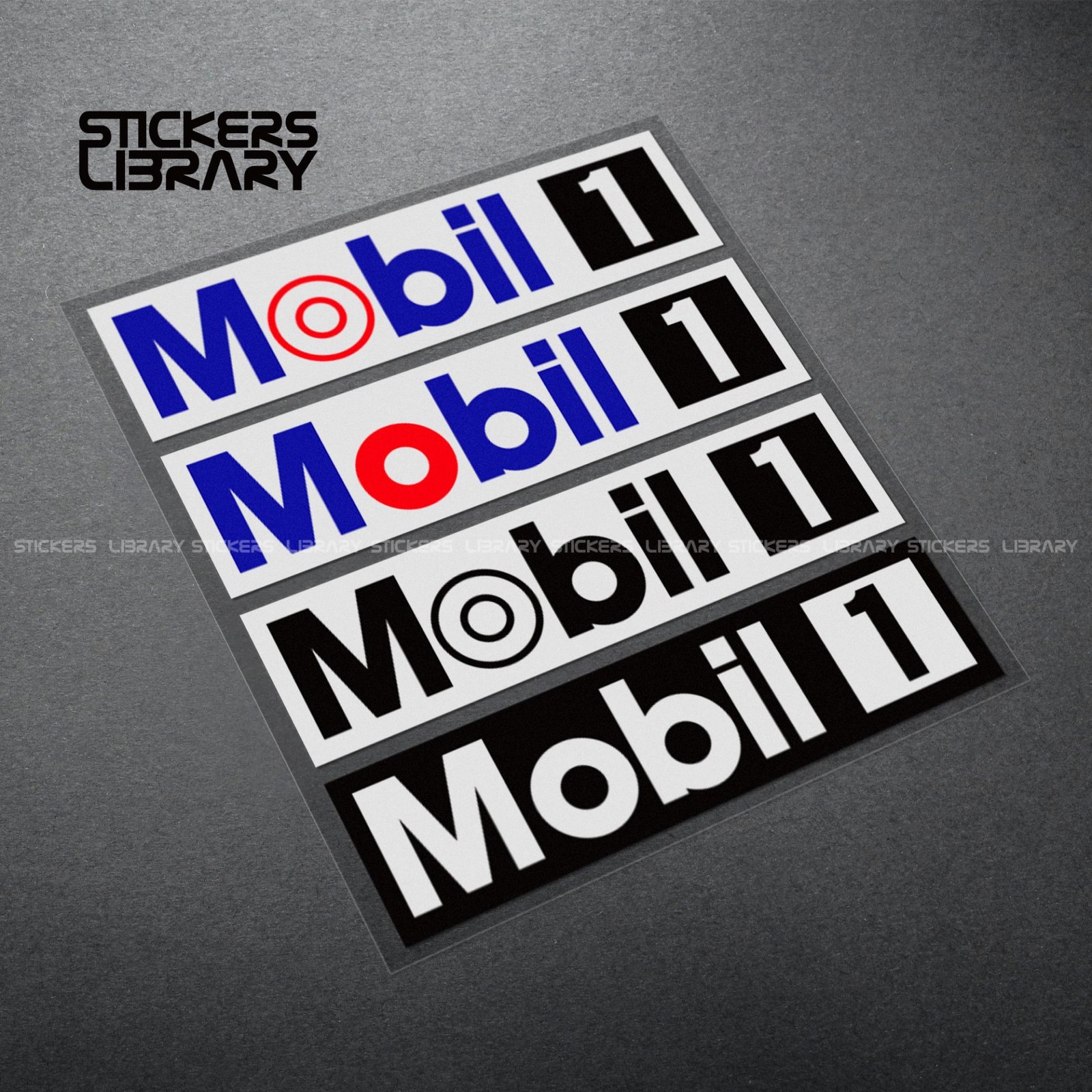 Motorcycle car high quality stickers mobil 1 sponsor decals Vinyl Material for engine oil