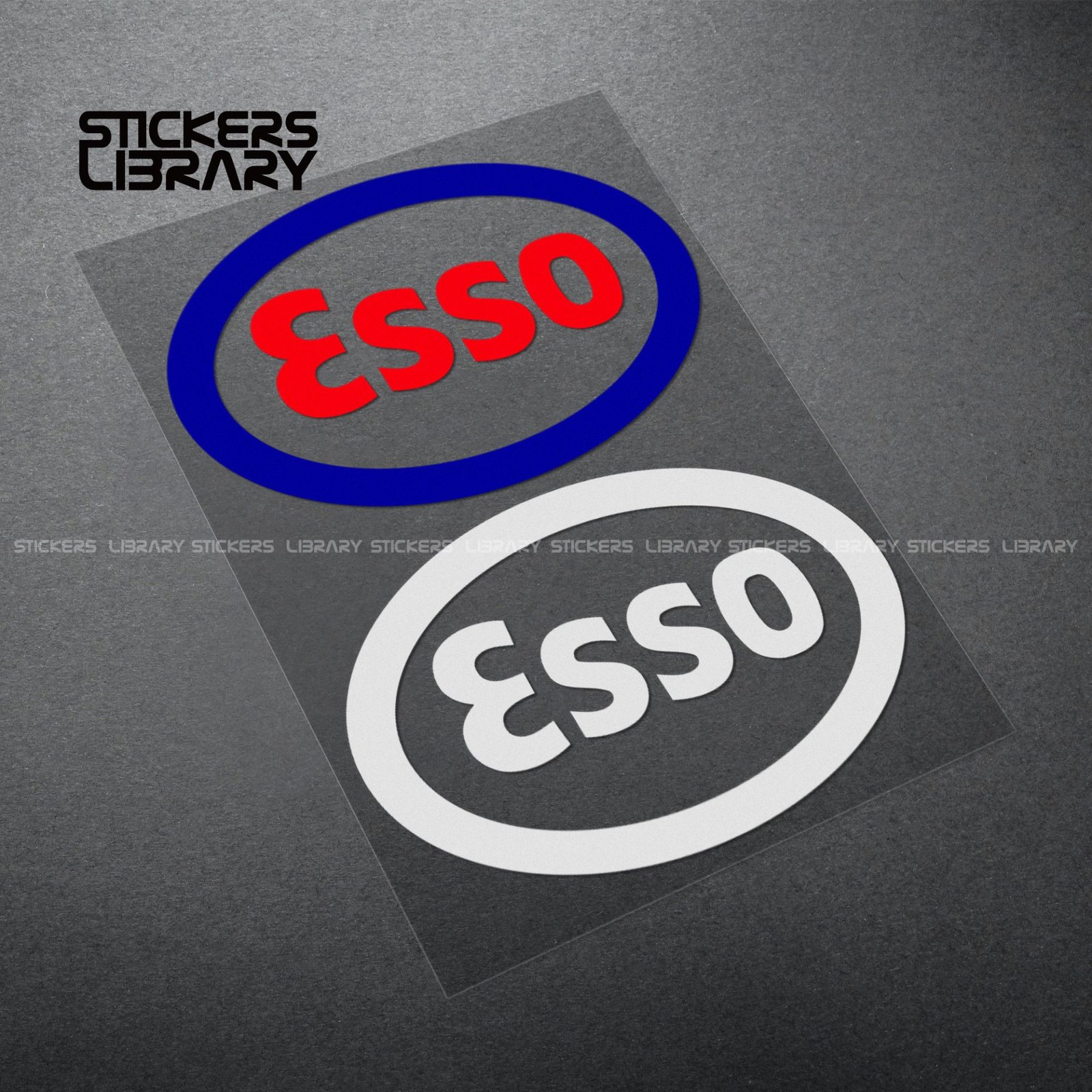 Motorcycle car high quality stickers esso sponsor decals Vinyl Material for engine oil