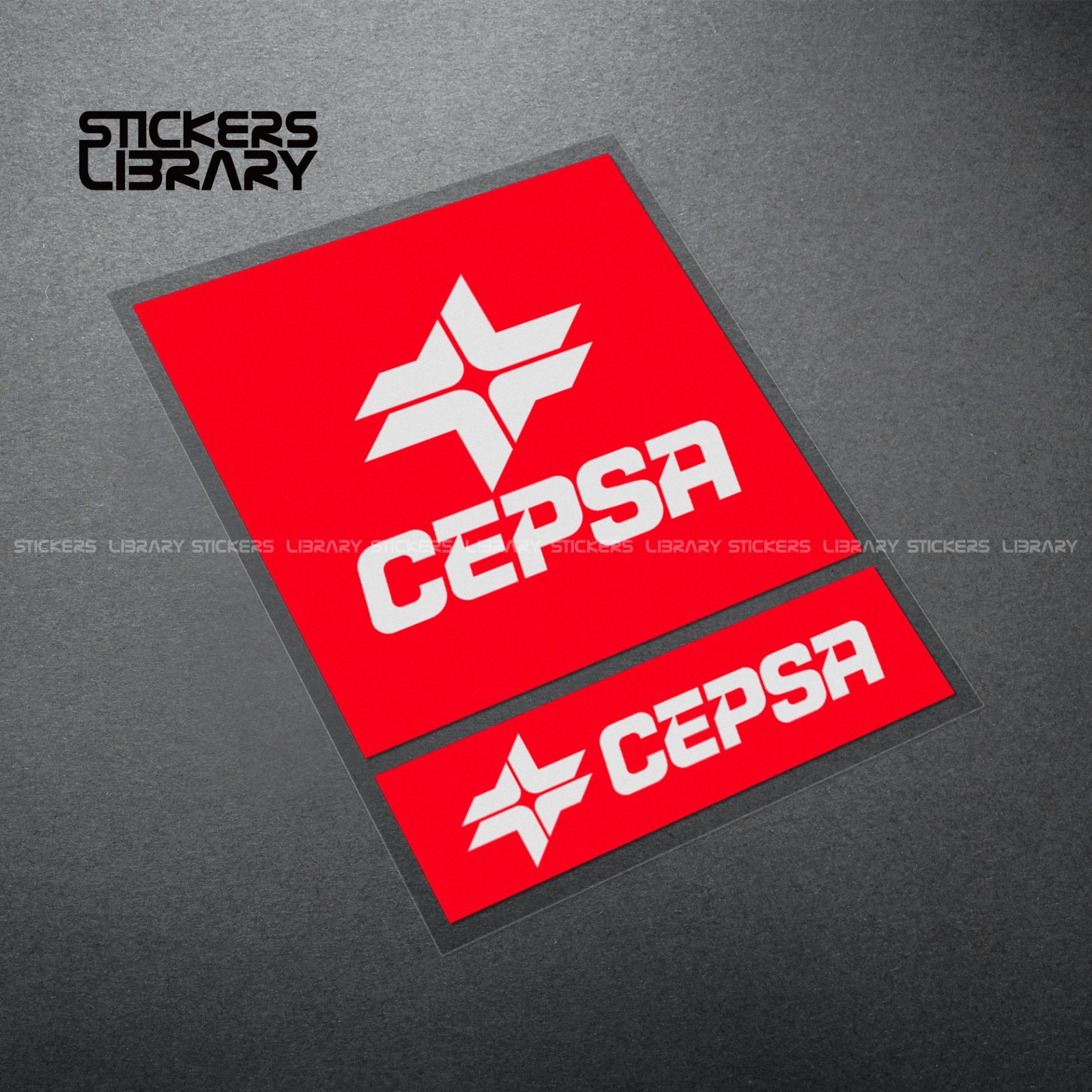 Motorcycle car high quality stickers cepsa sponsor decals Vinyl Material for engine oil