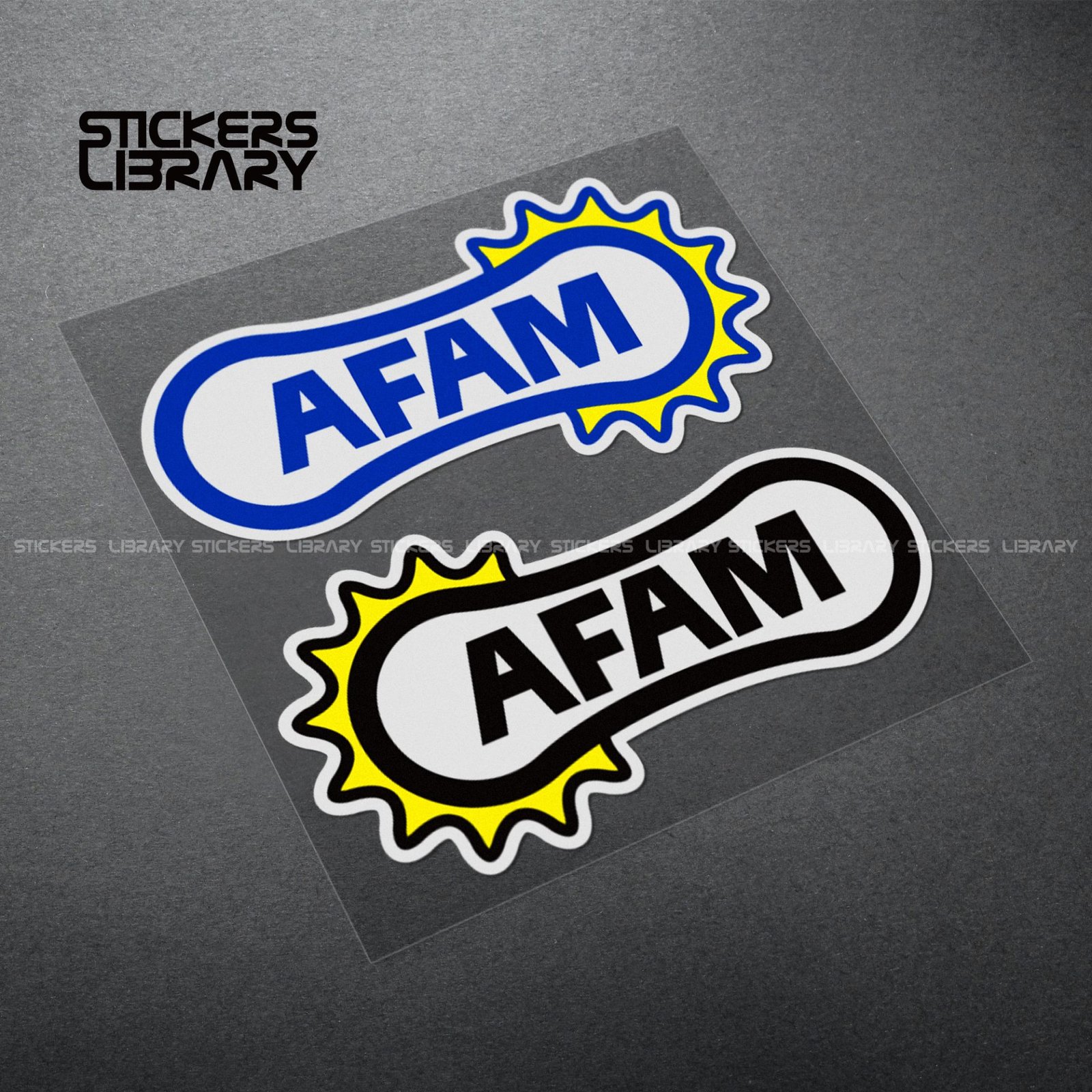 Motorcycle car high quality stickers afam sponsor decals Vinyl Material for chain sprocket