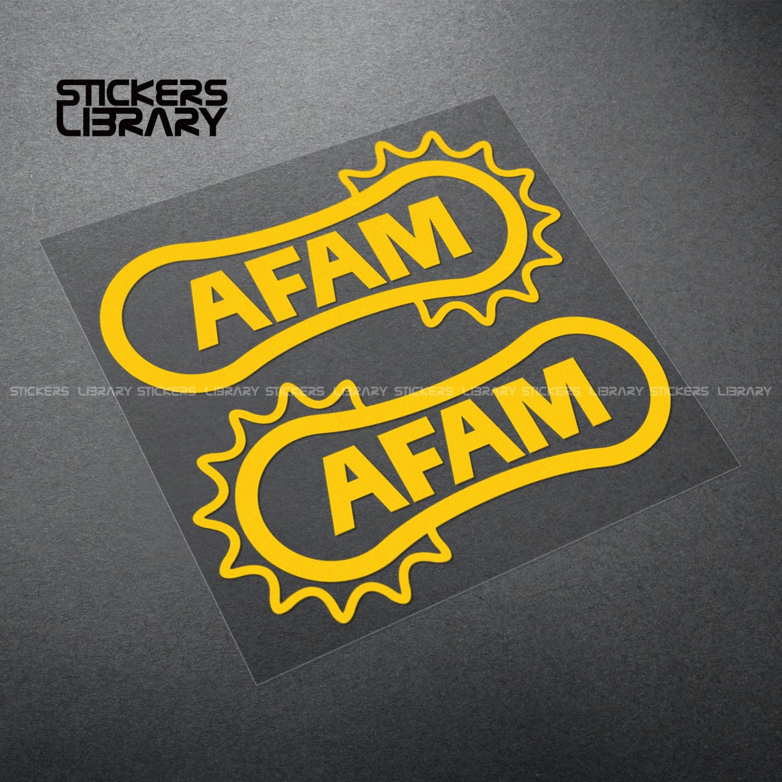 Motorcycle car high quality stickers afam sponsor decals Vinyl Material for chain sprocket