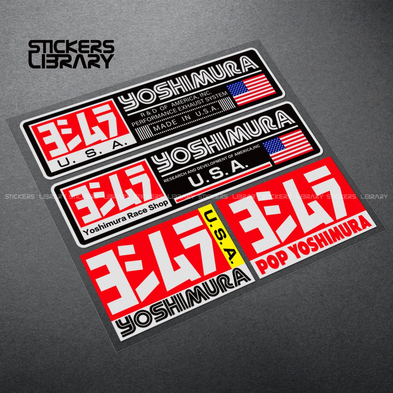 Motorcycle car high quality stickers USA edition yoshimura sponsor decals Vinyl Material for exhaust