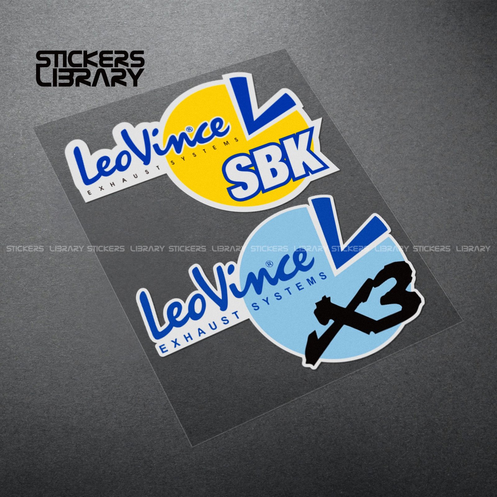 Motorcycle car high quality stickers leovince sponsor decals Vinyl Material for exhaust