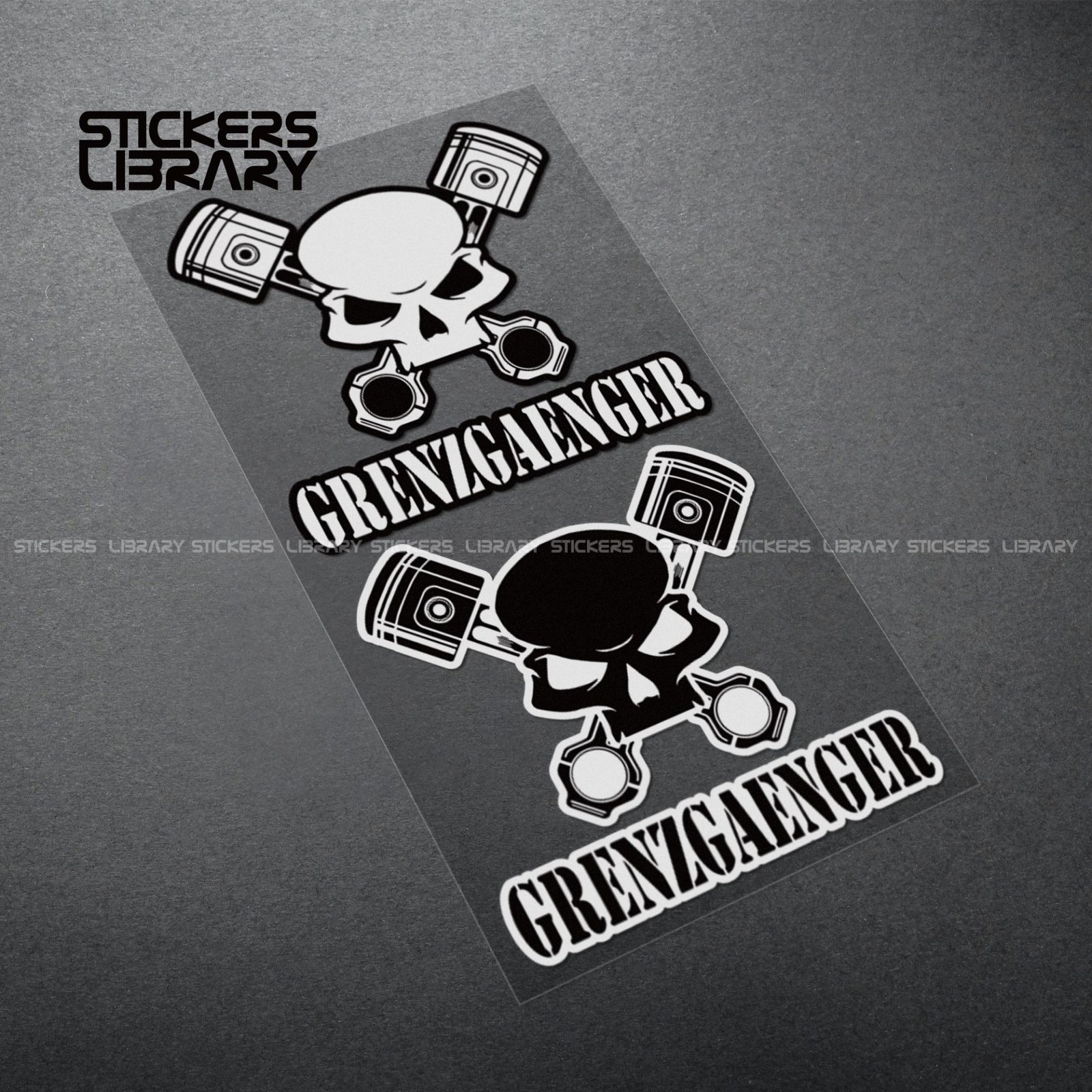 Motorcycle car high quality stickers grenzgaenger decals Vinyl Material for racing