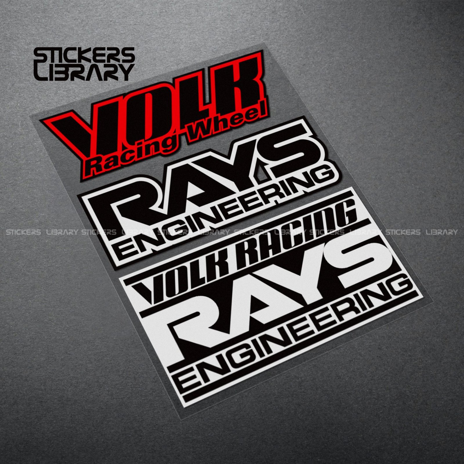 Motorcycle car high quality stickers volk rays engineering decals Vinyl Material for wheel refit